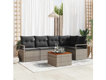 Sada zahradních pohovek 6 pcs Šedá 3356375