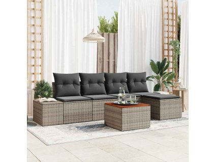 Sada zahradních pohovek 6 pcs Šedá 3356613