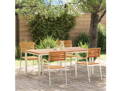 Zahradníjídelníset 5 pcs Hnědá Masivní teakové dřevo 3334785