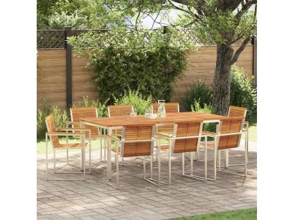 Zahradníjídelníset 9 pcs Masivní akáciové dřevo 3334812