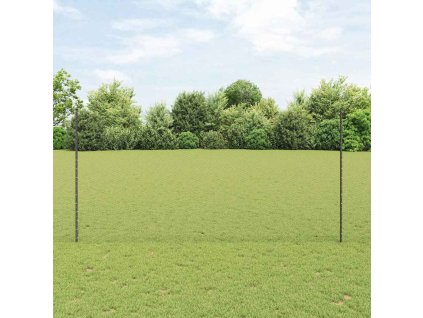 Plot s sloupkem Šedá 1,5 x 10 m Ocel a PVC 3336834
