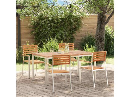 Zahradníjídelníset 5 pcs Hnědá Masivní teakové dřevo 3334783