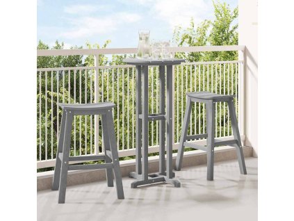 Zahradní barová souprava 3 pcs Světle šedá HDPE 3335803