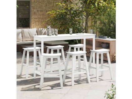 Zahradní barová souprava 6 pcs Bílá HDPE 3335807