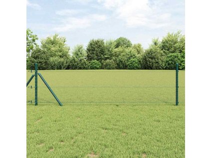 Plotový sloupek. Šedá 100 x 0,8 m (13 mm síť) Ocel a PVC 3352881