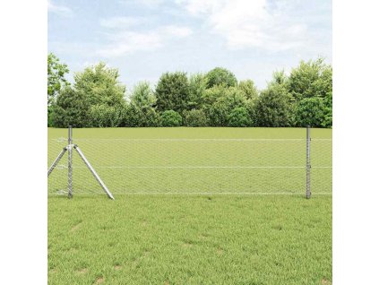 Plot s příspěvky Stříbrná 0.5 x 10 m Ocel potažená PVC 3352907