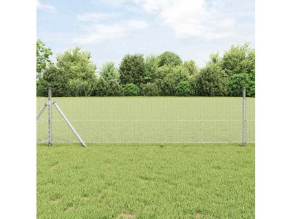 Plot s příspěvky Stříbrná 0,6 x 25 m Ocel potažená PVC 3352946