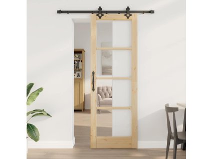 Posuvný dveře Jiný Hnědá 73,5 x 211 cm Dřevo a kov 3332269