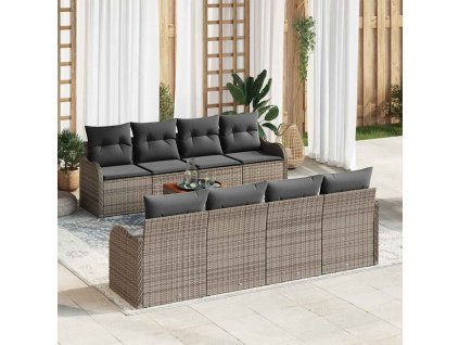 Sada zahradních pohovek 9 pcs Šedá 3356095