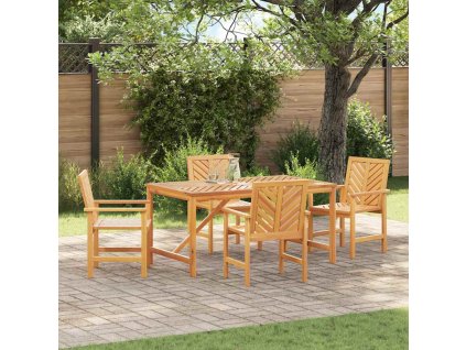 Zahradní jídelní souprava 5 pcs Hnědá masivní akáciové dřevo 3154106
