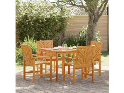 Zahradní jídelní souprava 5 pcs Hnědá masivní akáciové dřevo 3154105