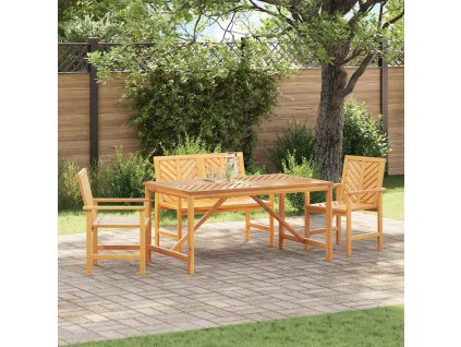 Zahradní jídelní souprava 4 pcs Hnědá masivní akáciové dřevo 3154108