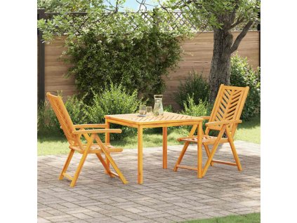 Zahradní jídelní souprava 3 pcs Hnědá masivní akáciové dřevo 3154121
