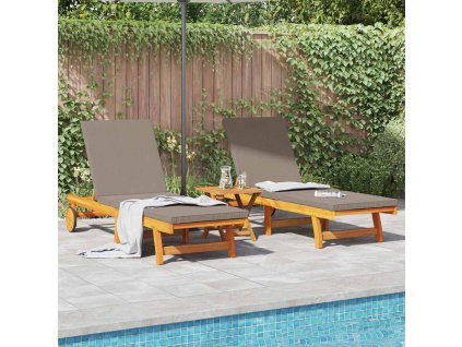 Slunečník 2 pcs Hnědá 63 x 199 x 85cm Masivní akáciové dřevo 3325197