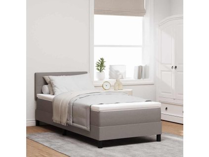 Postel boxspring s matrací s matrací Taupe 80 x 200 cm textil 3338647