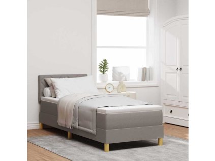 Postel s boxspringem s matrací s čelo Taupe 80 x 200 cm textil 3338955