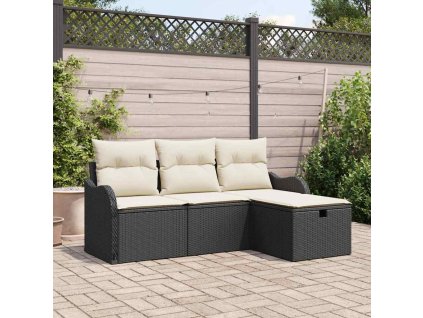 Sada zahradních pohovek s polštářem 4 pcs Poly ratan 3360278