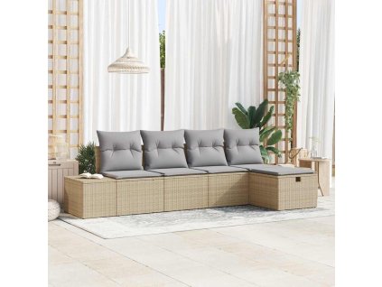 Set pohovek s polštářem 5 pcs polyratan 3360691