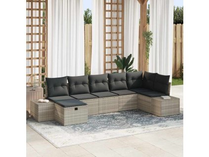 Set pohovek s polštářem 8 pcs polyratan 3360733