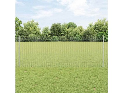 Plot s sloupkem Stříbrná 0,8 x 10 m Ocel 3336959