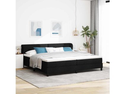 Postel boxspring s matrací s matrací Černá 200 x 200 cm textil 3340047