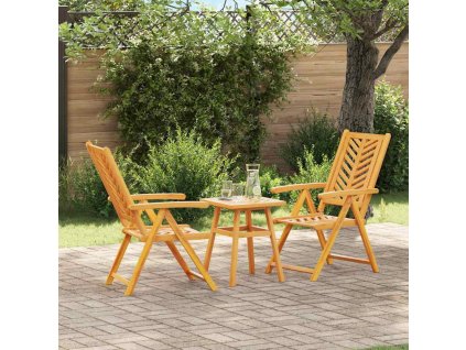 Zahradní bistro set 3 pcs Hnědá masivní akáciové dřevo 3154120