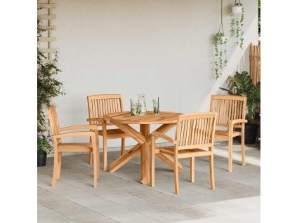 Zahradní jídelní souprava 3 pcs Hnědá Pevné akáciové dřevo 3255792