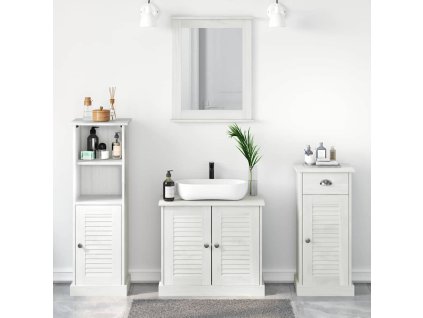 Sada koupelnového nábytku s policí 3 pcs Hnědá 37 x 34 x 110 cm 3328546