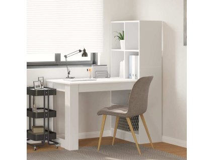 Stůl s policí Bílá 122 x 67 x 145 cm kompozitní dřevo 3337257