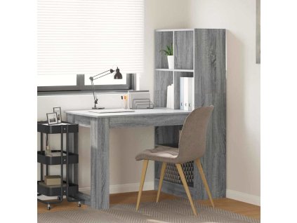 Stůl s policí Šedá Sonoma 122 x 67 x 145 cm kompozitní dřevo 3337262