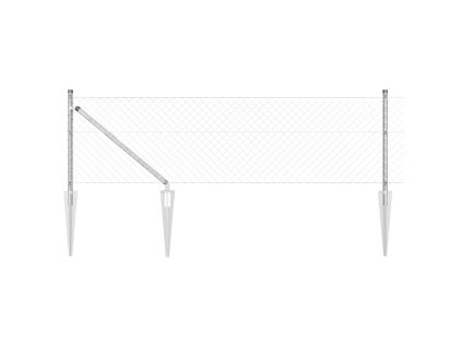 Plotový sloupek. Stříbrná 10 x 0,8 m (mesh 40 x 40 mm) Ocel 3351204