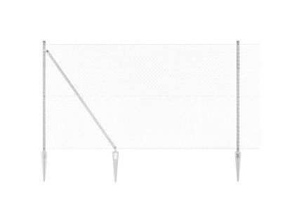 Plotový sloupek. Stříbrná 10 x 1,6 m (40 x 40 mm síť) Ocel 3351209