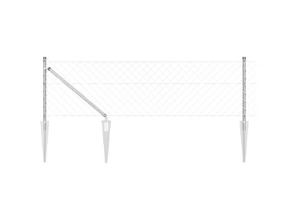 Plotový sloupek. Stříbrná 25 x 0,6 m (60 x 60 mm síť) Ocel 3351222