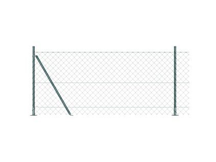 Plotový sloupek. Zelená 10 x 1 m (60 x 60 mm síť) Ocel a PVC 3351237