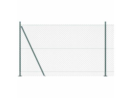 Řetězový plot se sloupy Zelená 1.4 x 10 m Ocel 3351239