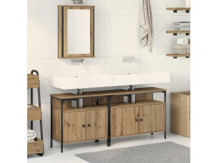 Koupelnové umyvadlové jednotky 3 pcs Hnědá 80 x 30 x 60 cm 3334392