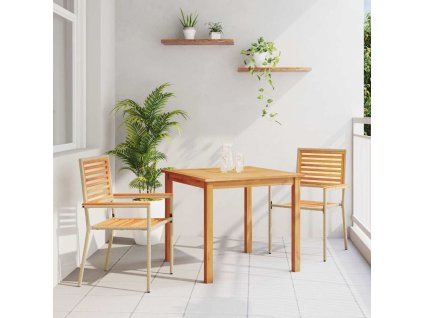 Zahradní jídelní souprava 3 pcs Béžová Poly ratan 3365513