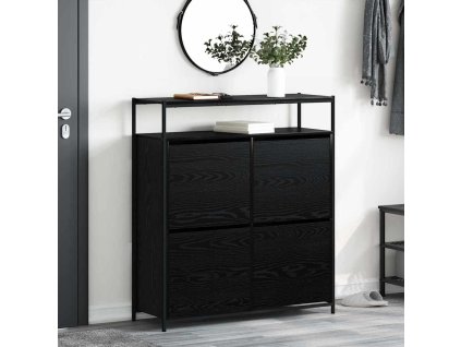 Skříň na obuv Černý dub 100 x 34 x 112 cm kompozitní dřevo 3365549