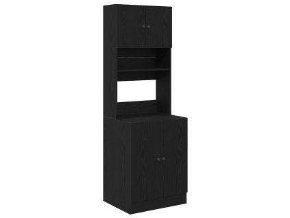 Kuchyňský bufet s policí 2 pcs Černý dub 60 x 50 x 180 cm 3365557