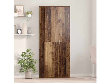 Vysoký bufet Staré dřevo 70 x 33,5 x 180 cm kompozitní dřevo 3365564