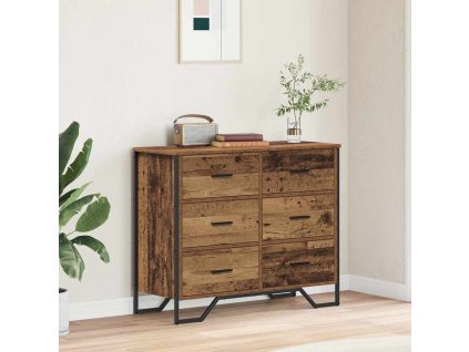 Příborník se zásuvkou 2 pcs Staré dřevo 91 x 35,5 x 74,5 cm 3365603