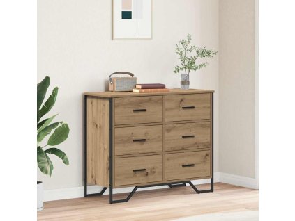 Příborník se zásuvkou 2 pcs Artisanový dub 91 x 35,5 x 74,5 cm 3365604