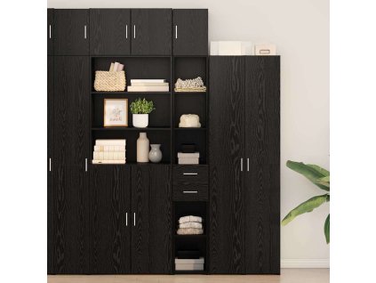 Úložná skříňka se zásuvkou 2 pcs Černý dub 30 x 42,5 x 225 cm 3365642