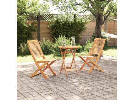 Skladací bistro sada 3 pcs Hnědá masivní akáciové dřevo 3375692