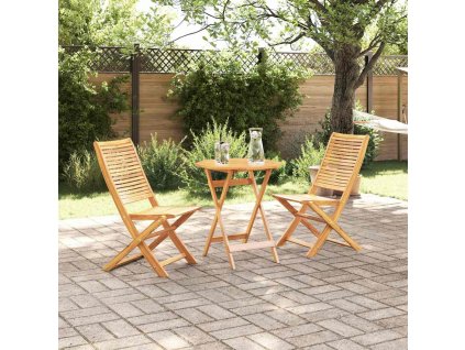 Skladací bistro sada 3 pcs Hnědá masivní akáciové dřevo 3375698