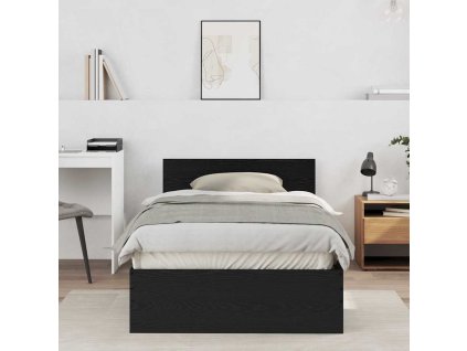 Rám postele s čelo Černý dub 203 x 104 x 70 cm kompozitní dřevo 3376052