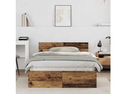 Rám postele Staré dřevo 203 x 185 x 70 cm kompozitní dřevo 3376060