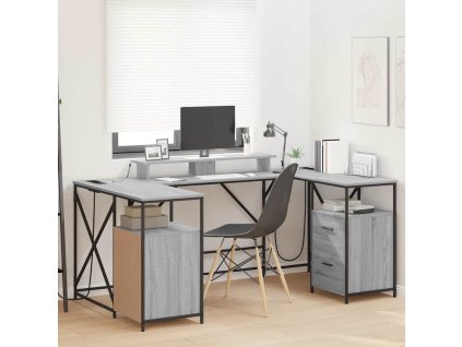 Stůl Šedá sonoma 182 x 101 x 87.5 cm Kompozitní dřevo 3376139