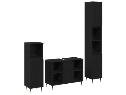 Koupelnová nábytková sada Jiný 3 pcs Černý dub 30 x 30 x 180 cm 3378515
