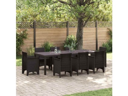 Zahradní jídelní stůl Hnědá 250 x 100 x 73 cm polyratan 3378517